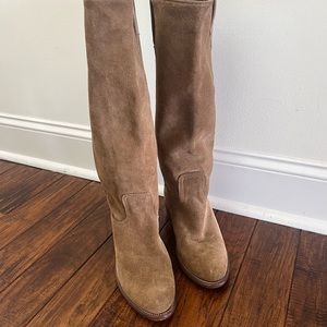 Frye tan suede boots size 7